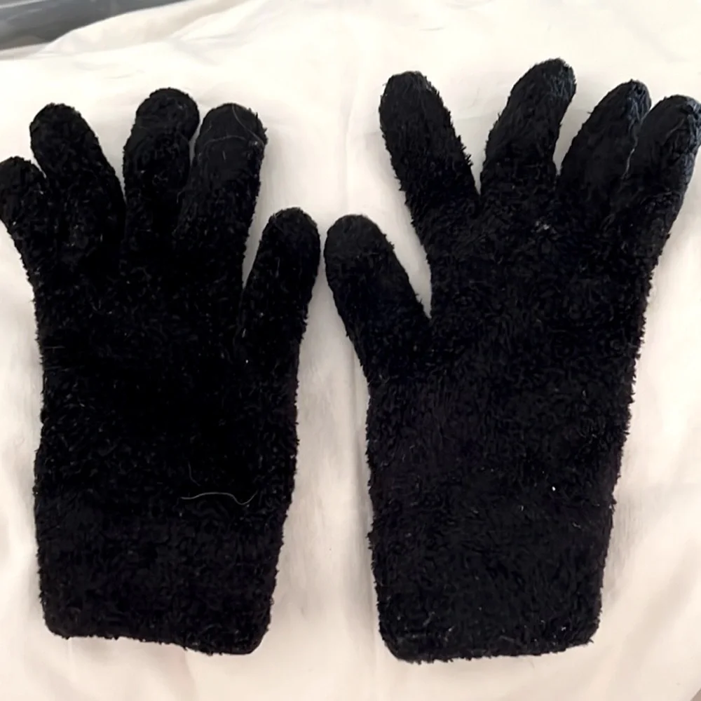 WOMENS CHENILLE KNIT GLOVES